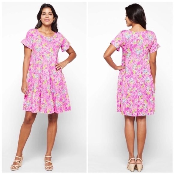 Lilly Pulitzer Jodee Floral Mini Dress Pink - Picture 1 of 12